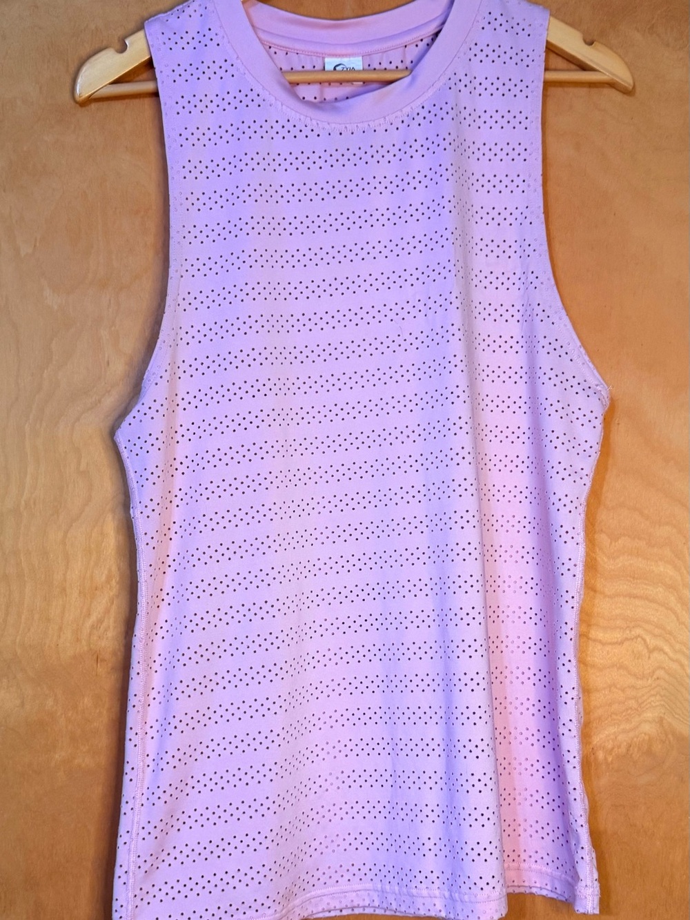 ZYIA Pink Perforated Performance Tank Top - Women